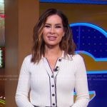 Rebecca’s white ribbed cardigan on Good Morning America