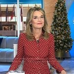 Savannah’s red polka dot shirtdress on Today