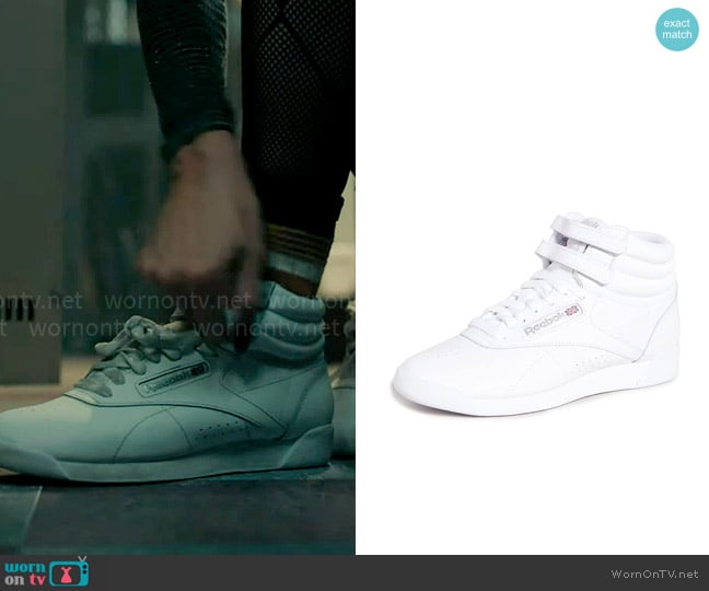 Reebok Freestyle Hi High Top Sneaker worn by Morgan Gillory (Kaitlin Olson) on High Potential