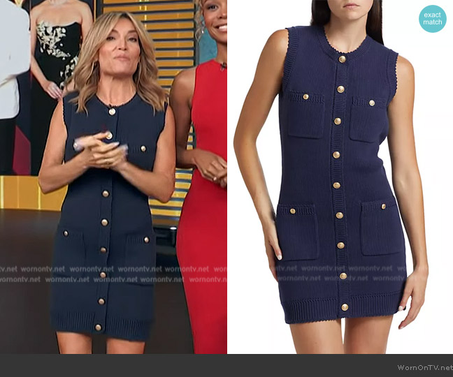 Reformation Catalina Cotton Mini Dress worn by Kit Hoover on Access Hollywood