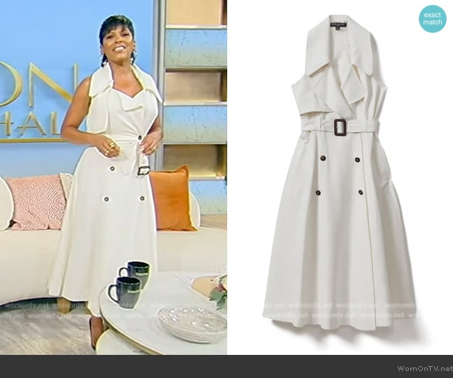 Reiss Atelier Atelier Bonita Belted Sleeveless Trench Dress worn by Tamron Hall on Tamron Hall Show