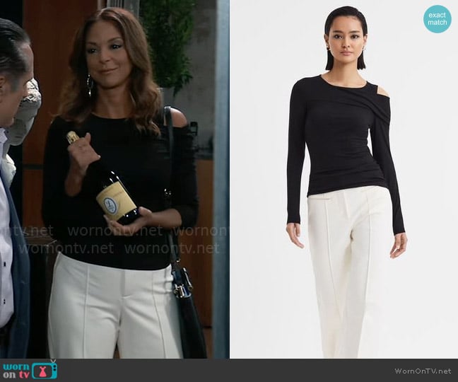 Reiss Adeline Top worn by Natalia (Eva LaRue) on General Hospital