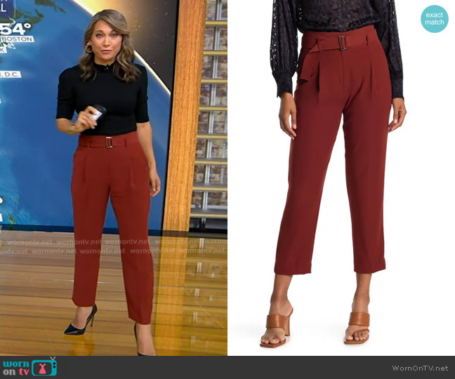 Reiss Cacey Pleated Front Trousers worn by Ginger Zee on Good Morning America