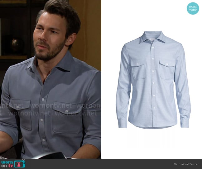 Reiss Chaser Shirt worn by Liam Spencer (Scott Clifton) on The Bold and the Beautiful