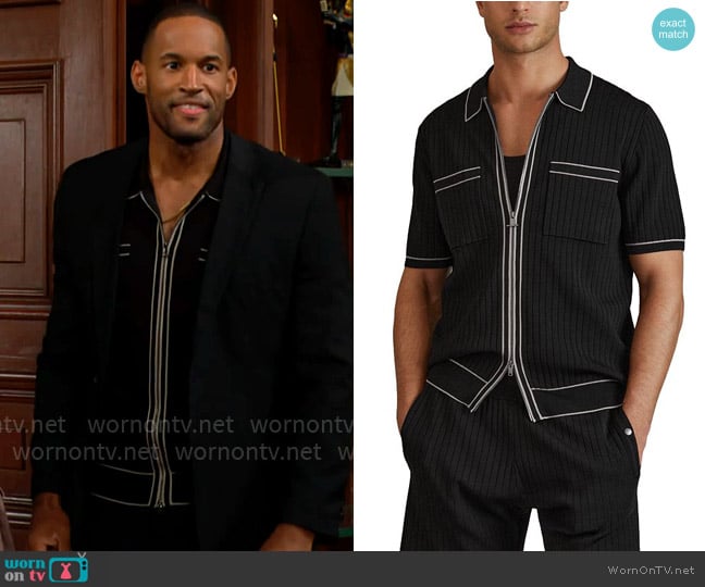 Reiss Christophe Shirt worn by Carter Walton (Lawrence Saint-Victor) on The Bold and the Beautiful