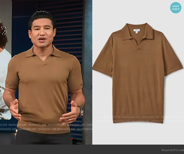 Reiss Duchie Shirt worn by Mario Lopez on Access Hollywood