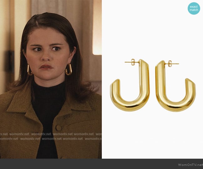 Rellery Natalia Hoop Earrings worn by Mabel Mora (Selena Gomez) on Only Murders in the Building