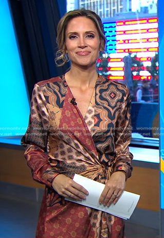 Rhiannon's patchwork wrap dress on Good Morning America