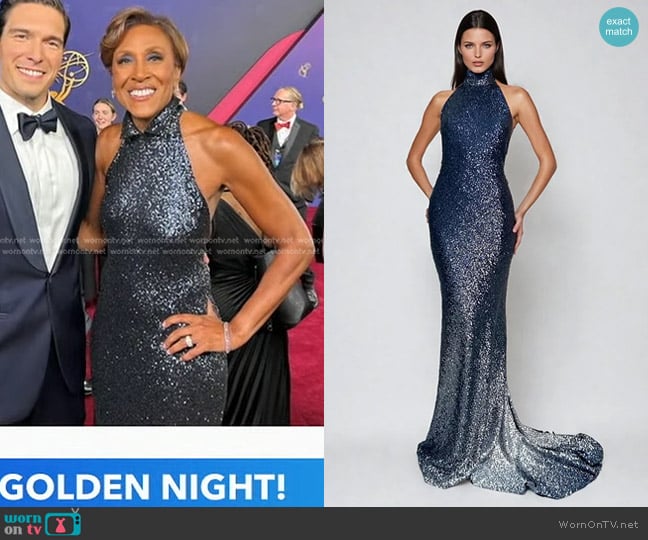 Marc Bouwer Robin Dress worn by Robin Roberts on Good Morning America