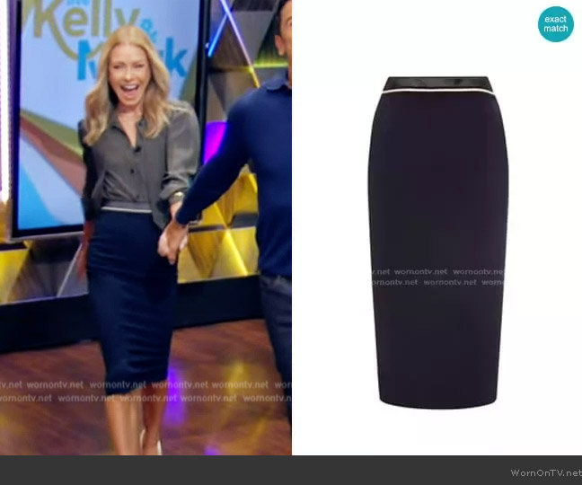 Roland Mouret Salway Skirt worn by Kelly Ripa on Live with Kelly and Mark