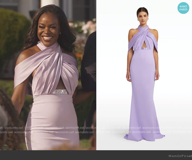 Safiyaa Louella Verbena Embroidered Long Dress worn by Annie (Nadine Ellis) on Bel-Air