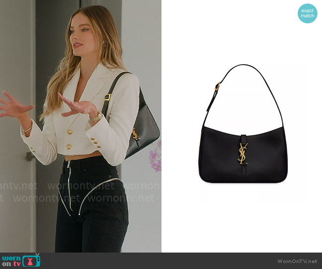 Saint Laurent Le 5 à 7 Hobo Bag in Smooth Leather worn by Alanna Gold on Selling Sunset