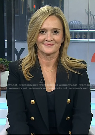 Samantha Bee’s black double breasted blazer on Today