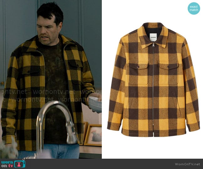 Sandro Check Jacket worn by Sasha Roklov (Timothy Simons) on Nobody Wants This