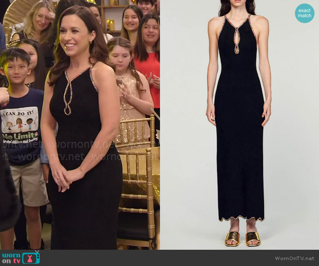 Sandro Sleeveless Maxi Dress worn by Lacey Chabert on Celebrations with Lacey Chabert