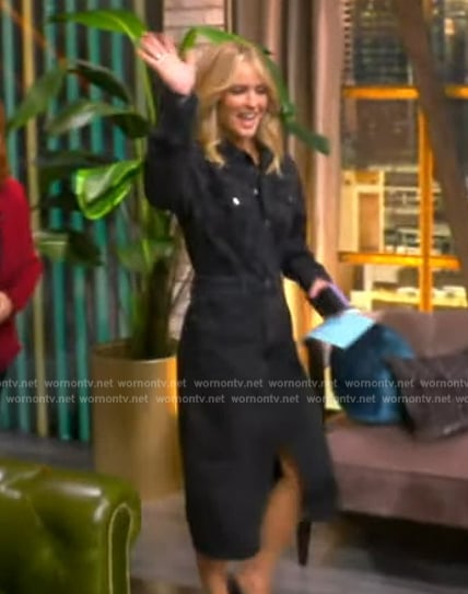 Sara's black denim dress on The View