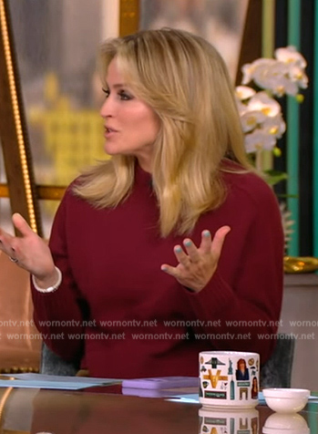 Sara's burgundy sweater on The View