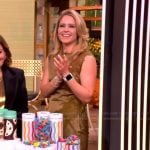 Sara's olive lace inset top and skirt on The View