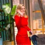 Sara’s red long sleeve midi dress on The View