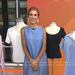 Sarah Eggenberger’s blue sleeveless dress on Today