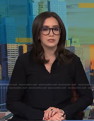 Savannah's black button down blouse on NBC News Daily