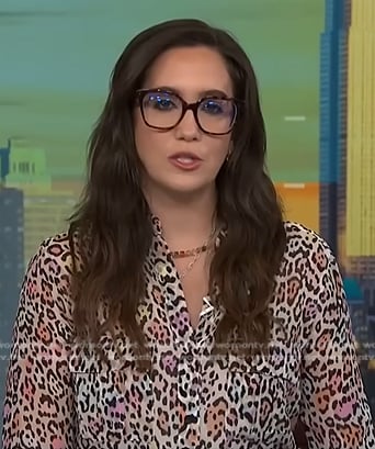 Savannah's multicolor leopard blouse on NBC News