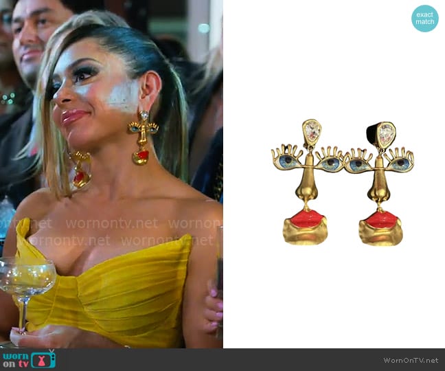 Schiaparelli Earrings worn by Jade Shenker on Owning Manhattan