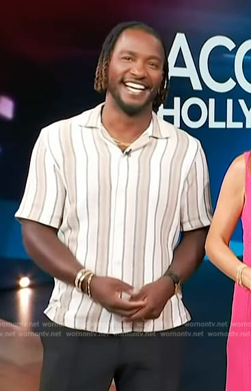 Scott's striped shirt on Access Hollywood