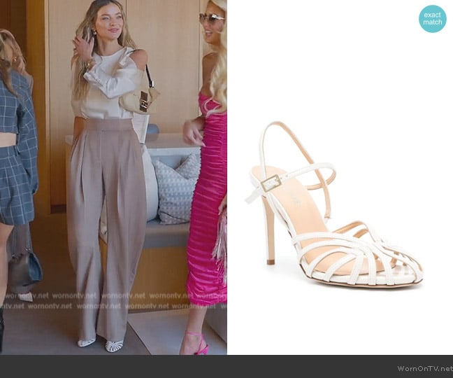 Semicouture 90mm leather sandals worn by Alanna Gold on Selling Sunset