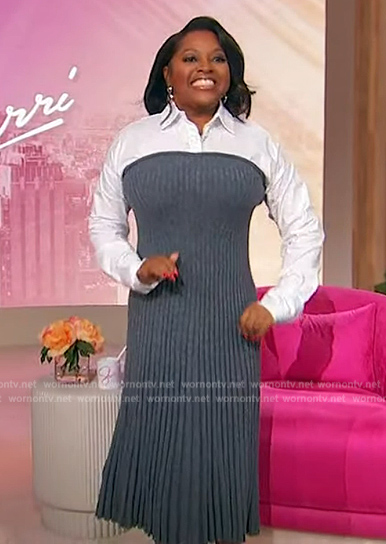 Sherri's layered ribbed dress on Sherri