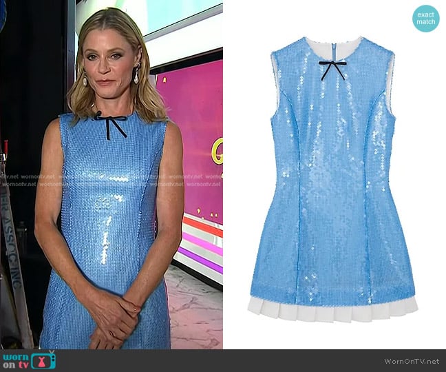 Shushu/Tong Sequin Minidress in Blue worn by Julie Bowen on Today