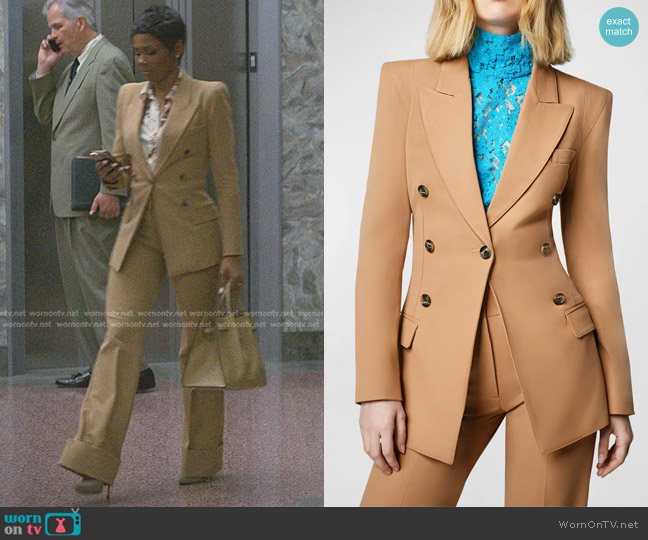 Smythe Not a DB Pagoda Wool Cutaway Blazer worn by Jax Stewart (Emayatzy Corinealdi) on Reasonable Doubt