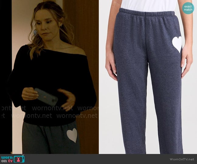 SPRWMN Heart Sweatpants worn by Joanne (Kristen Bell) on Nobody Wants This