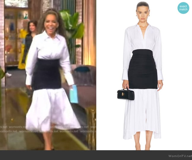 Staud Ellis Color Blocked Dress worn by Sunny Hostin on The View