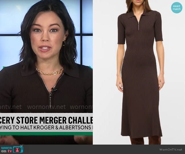 Staud Roland Dress worn by Jo Ling Kent on CBS Mornings