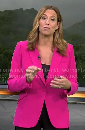 Stephanie Abrams’ pink blazer on CBS Mornings