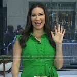 Stephanie Mansour’s green scalloped trim dress on Today