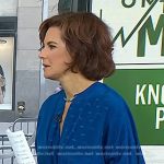 Stephanie Ruhle’s blue printed midi dress on Today