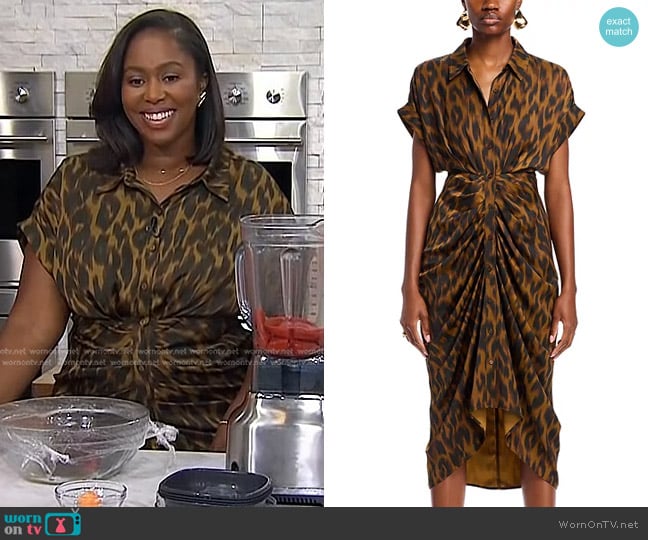 Steve Madden Tori Dress in Toffee worn by Kiano Moju on Today