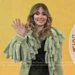 Suki Waterhouse’s green plaid dress and jacket on Today