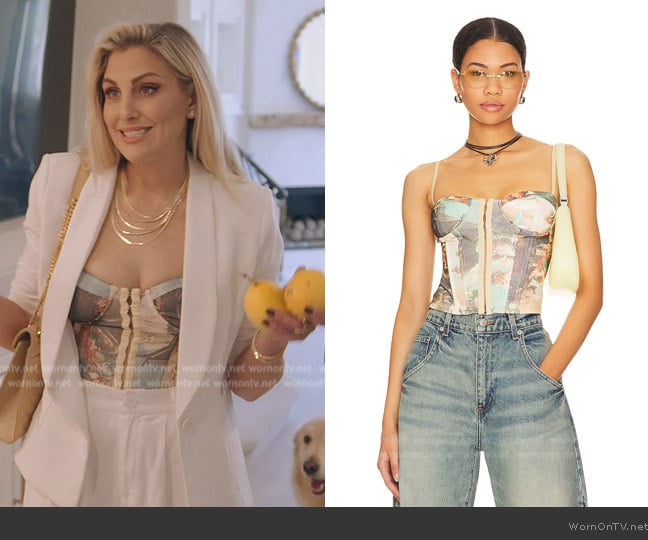 Superdown Ziva Bustier Top worn by Gina Kirschenheiter on The Real Housewives of Orange County