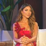 Taleen’s red sequin reunion dress on The Real Housewives of Dubai