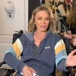 Tamra’s gray sleeve stripe hoodie on The Real Housewives of Orange County