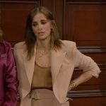 Taylor’s beige blazer and shorts set on The Bold and the Beautiful