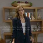Taylor’s navy blazer on The Bold and the Beautiful