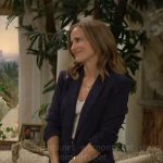 Taylor’s navy blazer on The Bold and the Beautiful