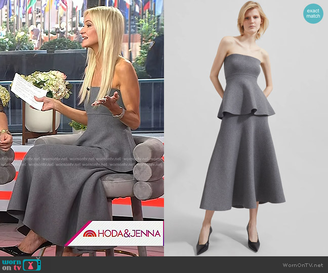 The Frankie Shop Agathe Strapless Bustier Top and Gabrielle Skirt worn by Zanna Roberts Rassi on Today