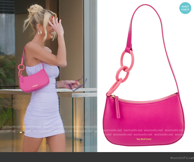 The Wolf Gang Benita Leather Shoulder Bag worn by Emma Hernan on Selling Sunset