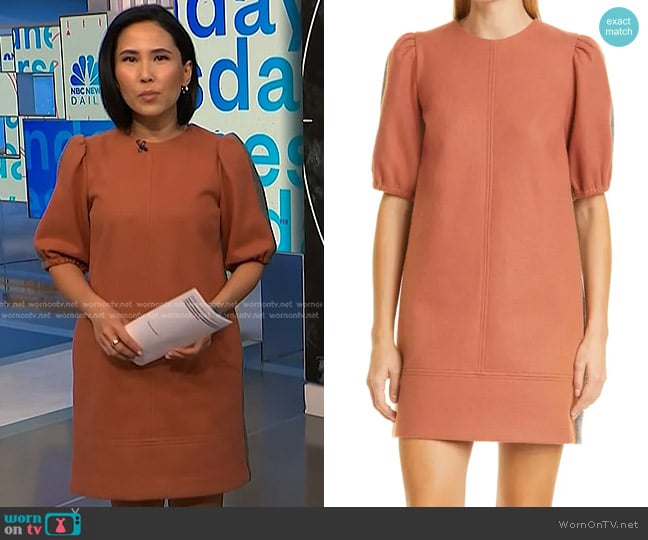 Toccin Colorblocked Mini Dress worn by Vicky Nguyen on NBC News Daily