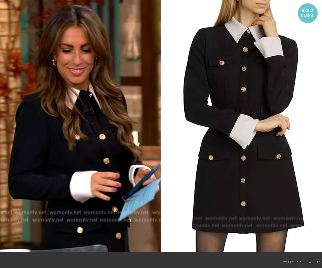 Toccin Valerie Long-Sleeve Collared Button-Front Mini Dress worn by Alyssa Farah Griffin on The View